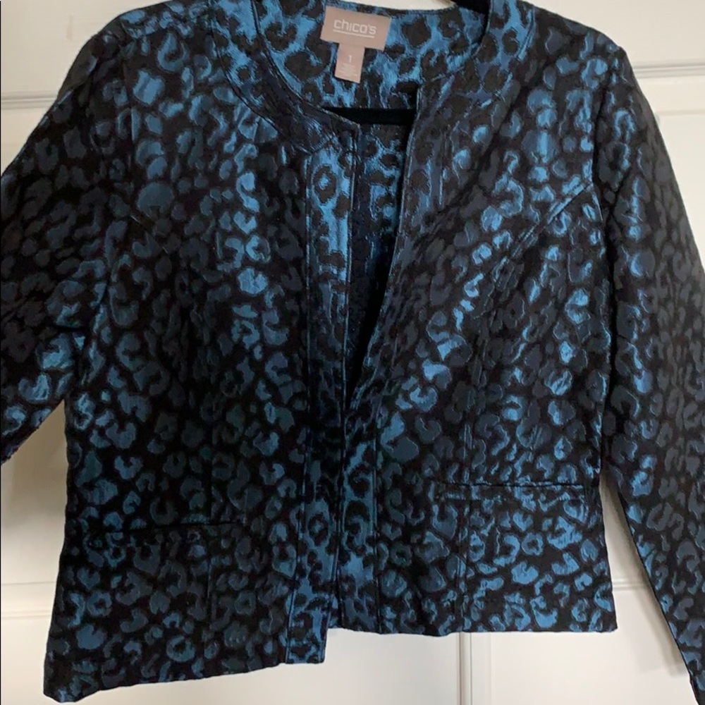 Chico’s Metallic Jacket - Picture 2 of 5